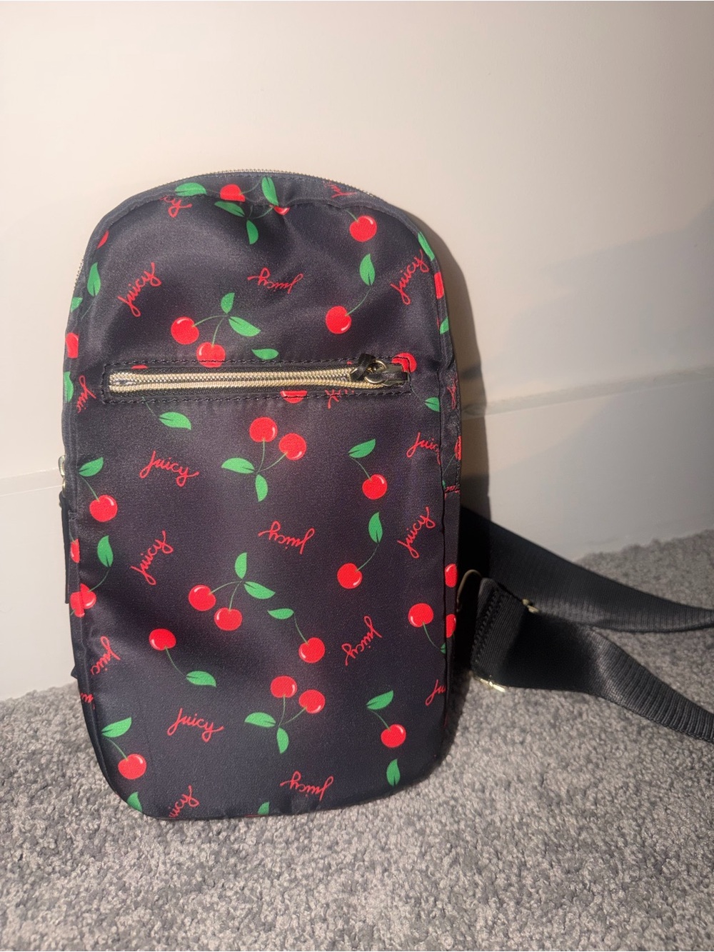 Juicy Couture Black Cherry Print Belt Bag